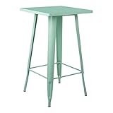 Todo un icono del estilo IndustrialCombina diseño y confortEstructura y tablero de aceroMesa alta perfecta para zonas de bar y cocinasUso exclusivo en interioresDispone de reposapiésOriginal, atrevida y muy prácticaPresenta un acabado gloss