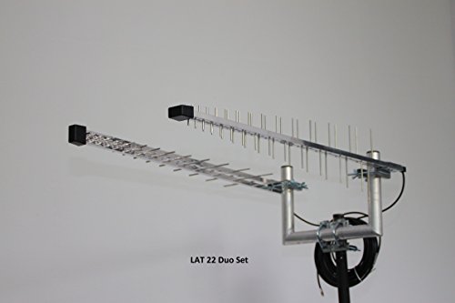 Wittenberg Antennen/Technik - Juego de antenas LAT 22 LTE con cable de 2 x 10 m, adaptadores FME y 2 SMA