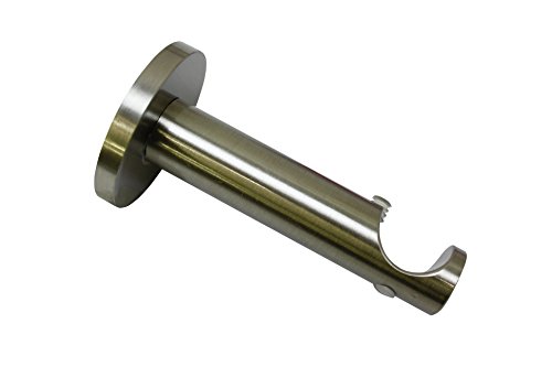 Gardinia 10011152 Traeger für Gardinenstangen 1-läufig offen, Serie Chicago, Durchmesser 20 mm, edelstahloptik - 2