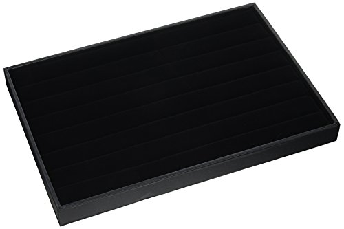 Darice verschiedenen Ring Display Tablett 23,9 cm x 13.8-inch-black Samt