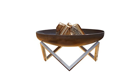 We Are Shopping – Feuerschale, Designer-Feuerschale mit Z-Edelstahlstandfuß in verschiedenen Größen (Super XXL 79) - 3