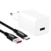 Produktbild TITACUTE OnePlus Dash Ladegerät Lade schnell Netzteil mit USB Typ C Dash Ladekabel 1M / 3.3FT Schnellladung Dash Netzteil [5V 4A] Wandadapter für OnePlus 6 5T 5 3T 3, VOOC für Oppo Find X Schwarz