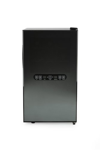 Amstyle Design Weinkühlschrank 2 Temperaturzonen Klima-Zonen Schwarz 48 Liter 18 Flachen Getränkekühlschrank 8-18°C Weinkühler Weinklimaschrank Glastür Freistehend Rot & Weißwein Höhe 64cm (EEK: C) - 24