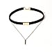Produktbild Saingace Neue schwarze Samt Choker Halskette Gold Kette Bar Choker Choker Halskette