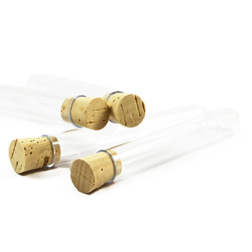 Reagenzgläser Kunststoff mit Verschluss | Reagenzglas + Korken Polystyrol 100 Stück Vitrulab 16/100mm