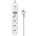 Produktbild Fipart Indoor-Steckdose, USB 3.4A ladegerät,USB charger, 4-Loch Steckdosenleiste mit 4 USB-Anschlussen, 2M Kabel,Schalter und Kinderschutz,Ideal für elektrische Küchen- und Haushaltsgeräte (Weiß)
