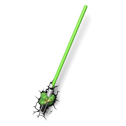 Star Wars Wandlampe, Motiv: Yodas Lichtschwert, 3D-LED-Licht,