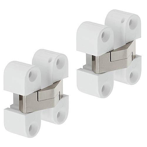 Gedotec Einbohrband Holz-Tür Möbelscharnier verdeckt für Holzdicken ab 16 mm - H4588 | Möbelband für unsichtbaren Anschlag | Öffnungswinkel 180° | 2 Stück - Türscharnier zum Einfräßen für Schranktüren