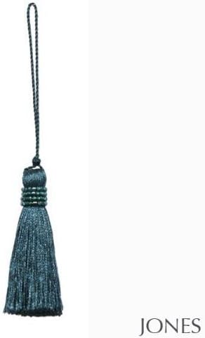 Milly key tassel with bead trim (Teal)