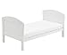 Babymore Aston Drop Side Cot Bed (White) with Foam Mattress