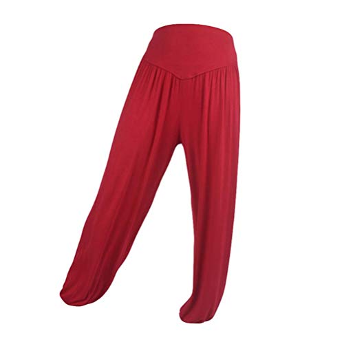 Damen Weich Stretch Weites Bein Palazzo Hose Breite Hoserock Haremshose Yogahose Hippie Hose Lange Hosen Wide Leg by WWricotta