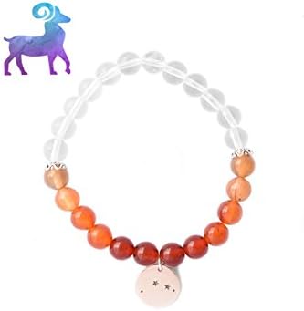 Women's Bracelet with Aries Constellation Silver Star Charm