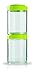 Produktbild BlenderBottle GoStak Container zum Aufbewahren von Protein| Eiweiß| Pulver| Vitaminen & mehr- 2Pak 150ml grün (2x150ml)