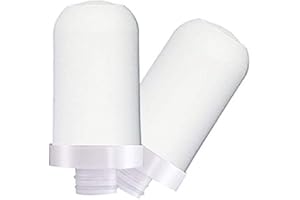 Slickbox Cartouche de Filtre à Eau de Remplacement pour Système de Filtration Robinet, 8 Filtration de Couches avec Matériau Ultra Absorbant (Blanc, Paquet de 2)