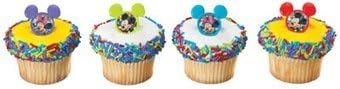 Disney Mickey and Minnie Cupcake Topper Rings - 12ct