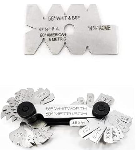 Metric Thread Gauge Centre Fishtail Thread Screw Cutting Gauge - 60 Degree Angle Lathe Tool, Imperial Inches Circle Cutting Tools - Foto 5