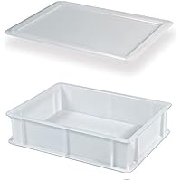 genus dei Dei | Hefekiste Pizza und Brot | | Lebensmittelbehälter für Teig | Teigkasten | Kunststoffbox + Deckel 30 x 40 x 10