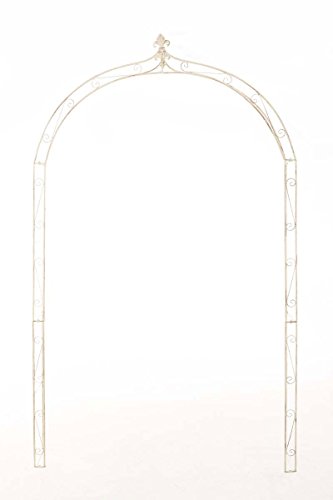 CLP Metall-Rosenbogen ANNA, Eisen pulverbeschichtet, Höhe 246 cm, Maße ca. 140 x 25 cm antik-creme - 2