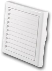 Fixed Blade Grille, White 150mm dia