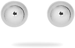 8,0 mm Ball Stud Earrings - Sterling Silver 925/1000 - Atomium Collection - Product of Italy