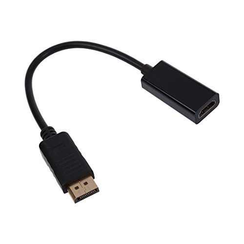 TOOGOO(R)Display Port DP-Maennlich HDMI zum weiblichen Audio Video Konverter Adapter Kabel fuer PC US