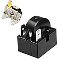 M&M HARIS Refrigerator PTC Start Relay Overload 2 Pin, color: black 1 Set.