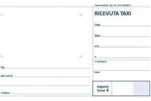 Intempo Blocco Ricevute Taxi 100 Foglie Uso Mano 10x17 cm Bianco Classico