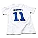 Personalised Baby/Kids T-shirt - White Short Sleeve (Footy),6-12 months