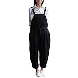 Jumpsuit Damen Dasongff Frauen Overalls Jumpsuit Übergroßen Latzhose Bib Lässige Vintage-Trägerhose Straps Spielanzug Lose Playsuit Lange Hosen