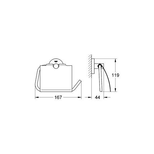 Grohe Essentials WC-Papierrollenhalter mit Deckel, chrom, 40367001 - 2