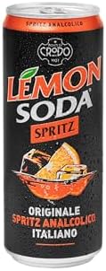 Lemonsoda Spritz | Bevanda Rinfrescante Analcolica Gusto Spritz, 24 Lattine da 33 cl, Senza Alcol, con Acqua delle Fonti di Crodo