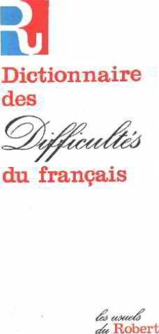 couverture de : Dictionnaire Des Difficultes Du Francais