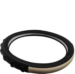 Semaphore Hand Stiched Steering Cover Auto Car Steering Wheel Cover 15 inch (BEIGE) For Honda Amaze