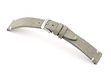RIOS 1931 20mm Leder Uhrenarmband Seide Vintage Wildleder grau Hudson