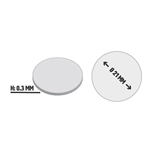 10 x Selbstklebende Metallplättchen (verzinkter Stahl, Ø 21 mm, Höhe 0,3 mm) - 3
