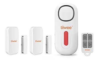 tiiwee Kit de démarrage Alarme de maison - Système d'alarme anti-intrusion sans fil avec sirène - 2 capteurs de porte de fenêtre et télécommande de contrôle - extensible - Sécurité de la maison