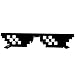 Produktbild Funny Brille FORH Thug Life Neuheit Sonnenbrille 8 Bit Pixel Deal With IT Sunglasses Fashion Herren Damen Unisex Mottoparty Eyewear Cool Spielzeug Brille (B)