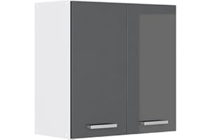 ‎VICCO Vicco Hängeschrank R-Line, Anthrazit Hochglanz/Weiß, 60 cm