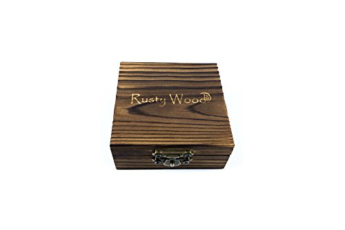 Whisky Steine von Rusty Wood, 6 wiederverwendbare Eiswürfel aus Stein mit hygienischem Samtsäckchen, mit rustikalem Holzkästchen perfekt als Geschenk – reusable Whiskey Rocks - 5