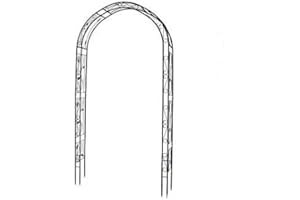 NEXOS TRADING Rosenbogen Torbogen Rankhilfe Pergola Spalier Tor für Rosen Blumen Garten Terrasse Weinblatt-Design aus Metall 250 cm schwarz