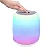 Produktbild Nachtlicht für Kinder, Q5 Nachttischlampe mit Bluetooth-Lautsprecher, Touch Control für einstellbare Helligkeit und RGB-Farben, Augenschutz LED-Licht und DIY Emoticons Aufkleber, beste Überraschung für Kinder