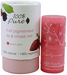 100% Pure Lip and Cheek Tints, Peach Glow by 100% Pure