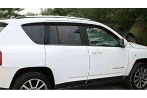 AUTO CLOVER Autoclover Juego de deflectores de viento para Jeep Compass 2006-2017 (6 piezas)