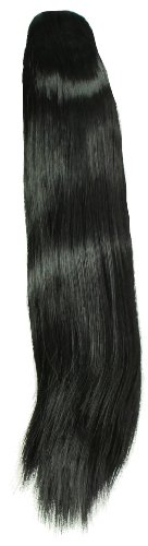 20 Inch Hair Clip Clamp Ponytail Hair Piece Extension 1B Black