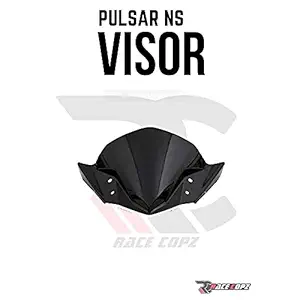 RACE COPZ Headlight Small Windshield Visor for Bajaj Pulsar NS (Black)