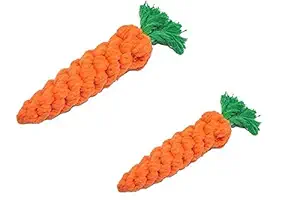 Heads to Tails Carrot Shape Cotton Chew Toy for Dog (Pack of 2)