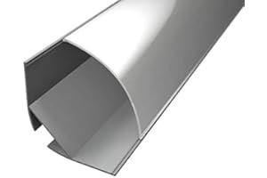 PIANETA LED Profil en aluminium angulaire 45° LP2040 de 2 m pour bande Led Cover Mat