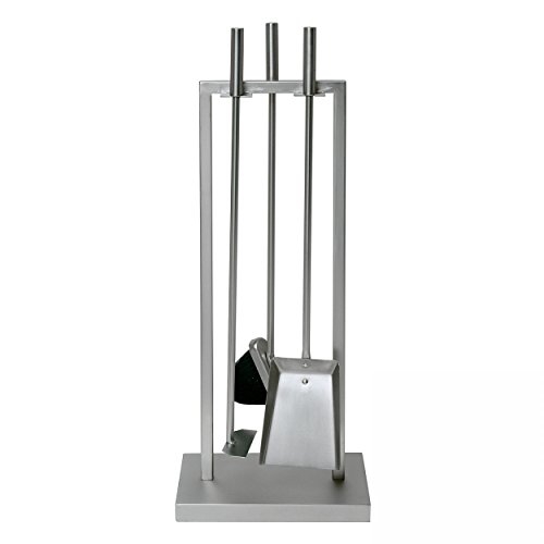 Schindler + Hofmann 21.02.709.2 Kaminbesteck, 3-teilig, edelstahlfarbig, 80cm