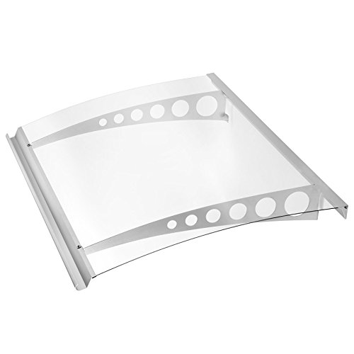 Schulte Vordach Polycarbonat Edelstahl Pultvordach (Circle | Edelstahl V2A | 160×90 cm) - 5