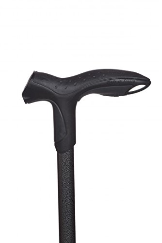 Bastón Soft Step ergonómico de empuñadura ultra suave (Negro)